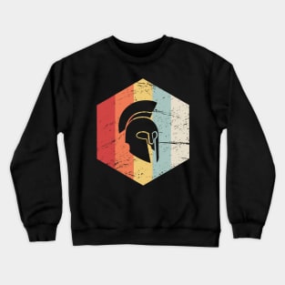 Retro Sparta Helmet Icon Crewneck Sweatshirt